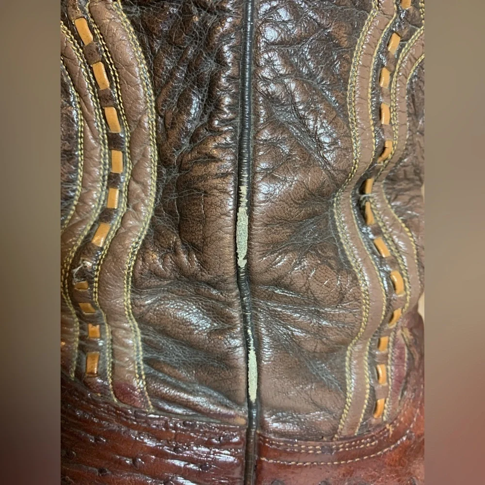 Montana Men's Cowboy Pull On Western Boots made in Mexico size 9